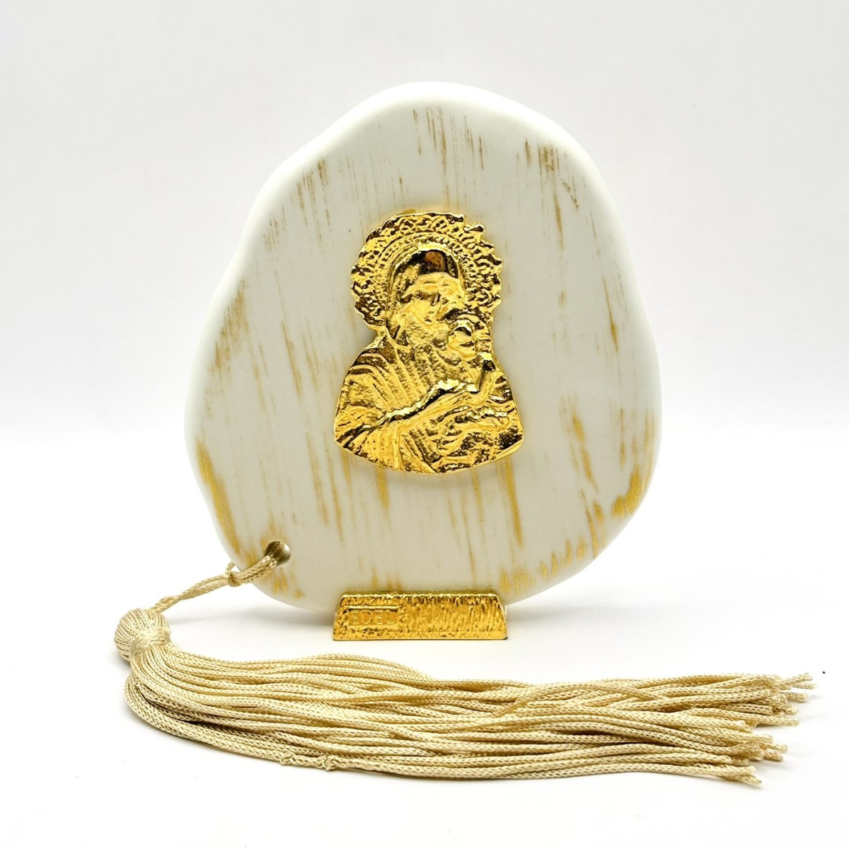 ΒΡΑΧΟΣ METAL ΠΑΝΑΓΙΑ IVORY ΕΠΙΧΡYΣΩΜΕΝΗ