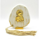ΒΡΑΧΟΣ METAL ΠΑΝΑΓΙΑ IVORY ΕΠΙΧΡYΣΩΜΕΝΗ