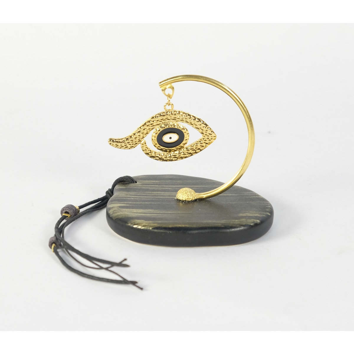 ΒΑΣΗ OVAL ΜΑΤΙ BLACK ΕΠΙΧΡΥΣΩΜΕΝΟ