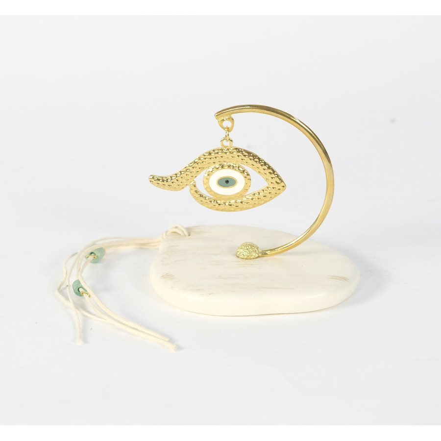 ΒΑΣΗ OVAL ΜΑΤΙ IVORY STONE ΕΠΙΧΡΥΣΩΜΕΝΟ
