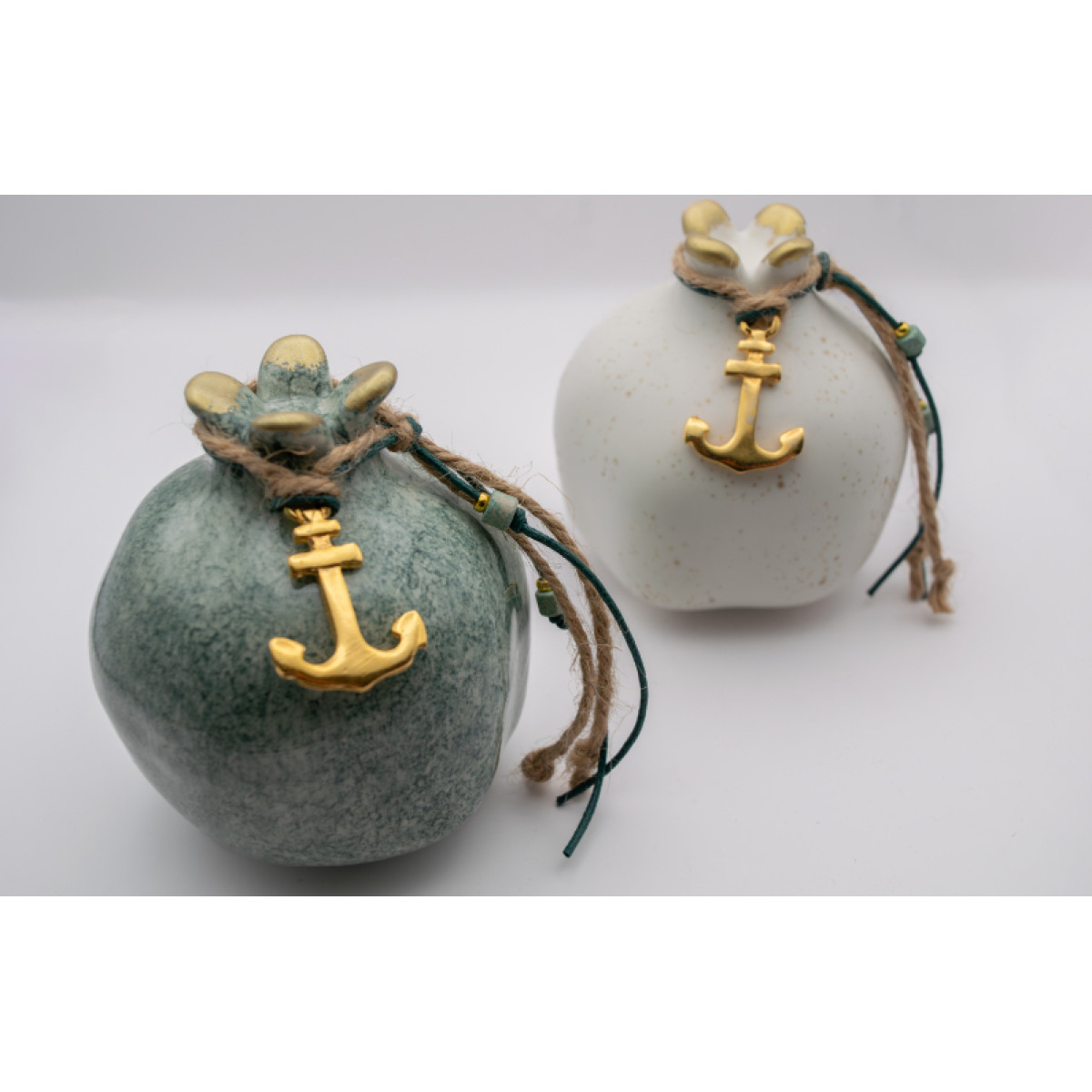 ΡΟΔΙ MED ΑΓΚΥΡΑ STONE GREEN ΕΠΙΧΡΥΣΩΜΕΝΗ