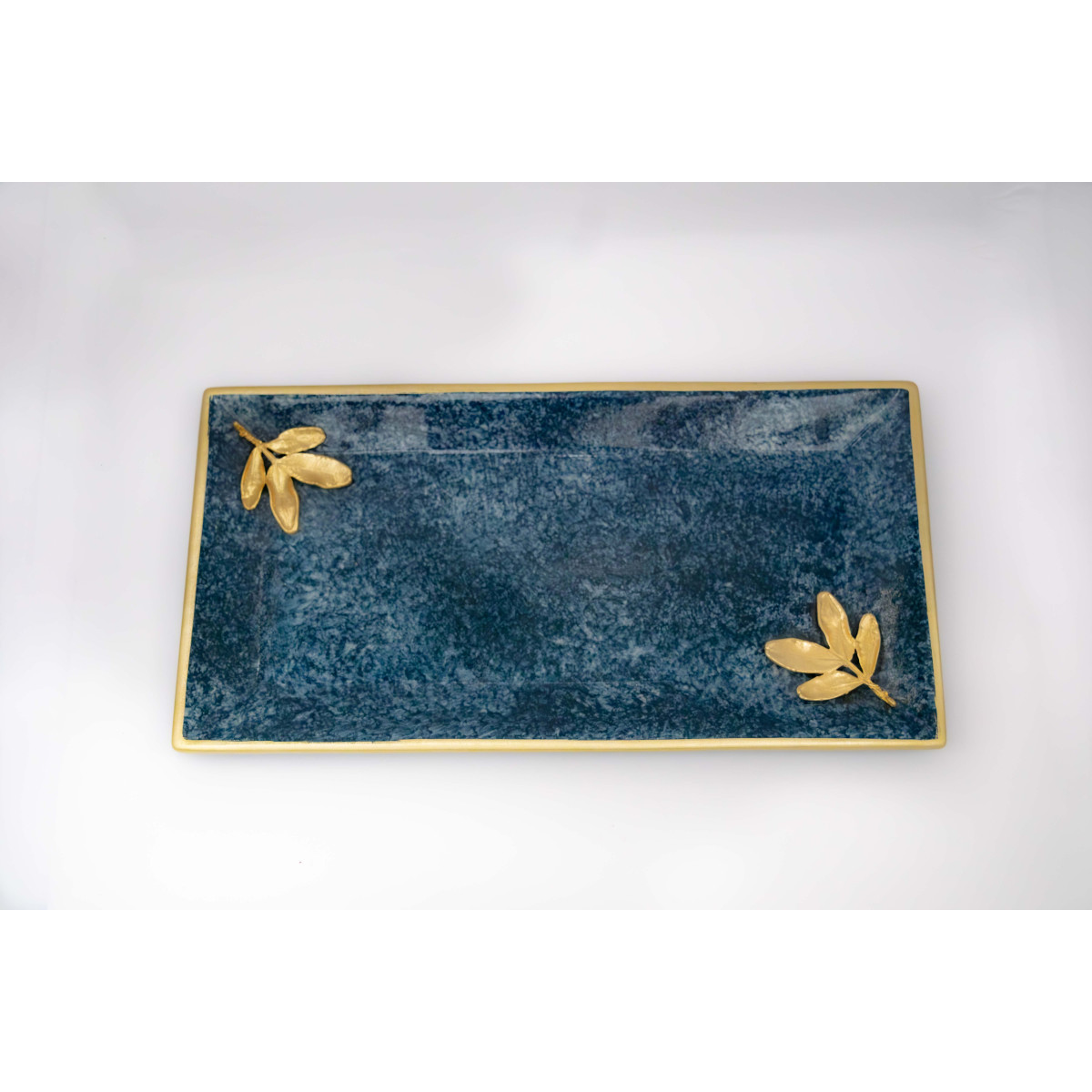 ΠΙΑΤΕΛΑ 29Χ15cm ΕΛΙΑ OCEAN BLUE ΕΠΙΧΡΥΣΩΜΕΝΗ
