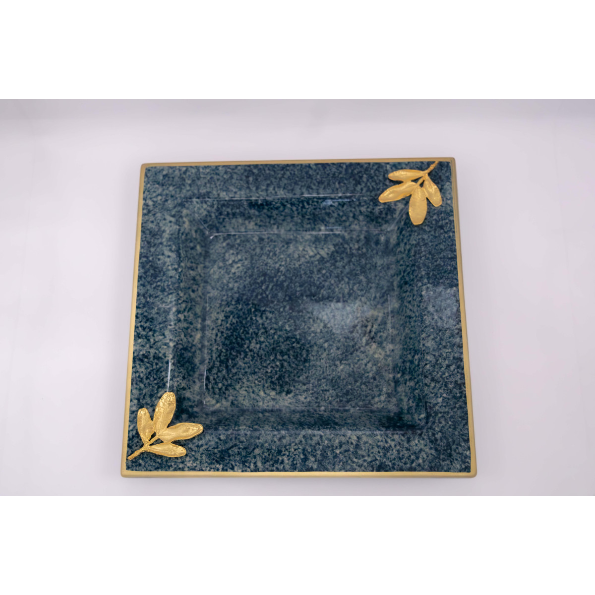 ΠΙΑΤΕΛΑ SQ 22X22 ΕΛΙΑ OCEAN BLUE ΕΠΙΧΡΥΣΩΜΕΝΗ