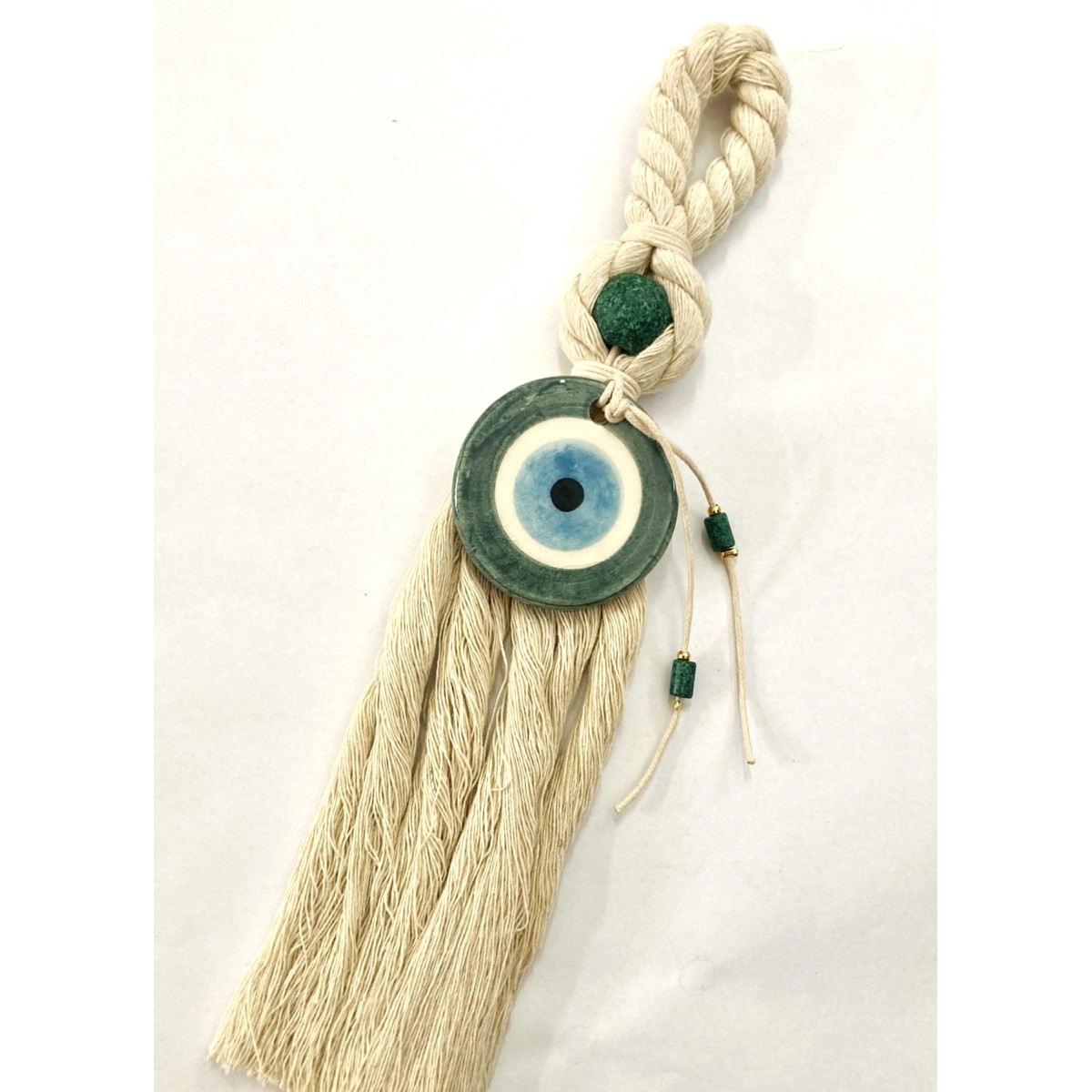 Γούρι Μάτι Μπίλια Small Stone Green